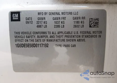 2013 Cadillac Cts Luxury from USA, damaged, VIN 1G6DE5E58D0117192